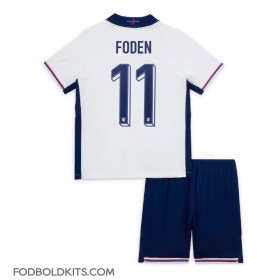 England Phil Foden #11 Hjemmebanesæt Børn EM 2024 Kortærmet (+ Korte bukser)